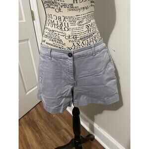 Boden Preppy Women’s Linen Blue Chino Shorts Size8